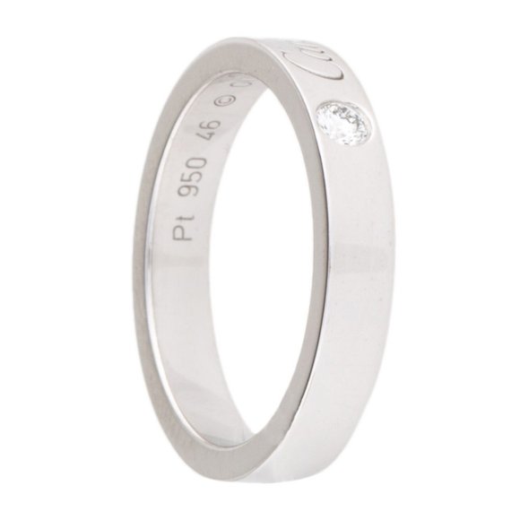 CARTIER C DE PLATINUM DIAMOND CARTIER WEDDING BAND RING - Picture 4 of 8